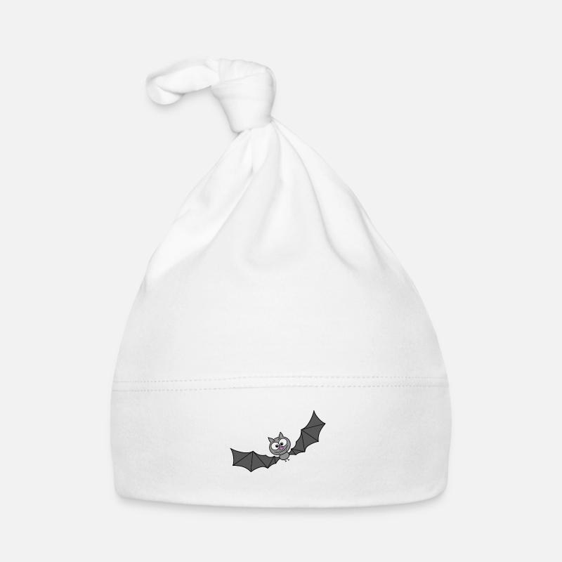 Chauve-souris - Bonnet bio Bébé - blanc