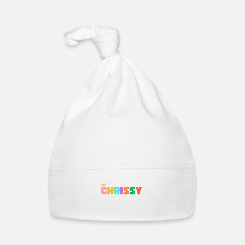 Chrissy! Personnalisable - Bonnet bio Bébé - blanc