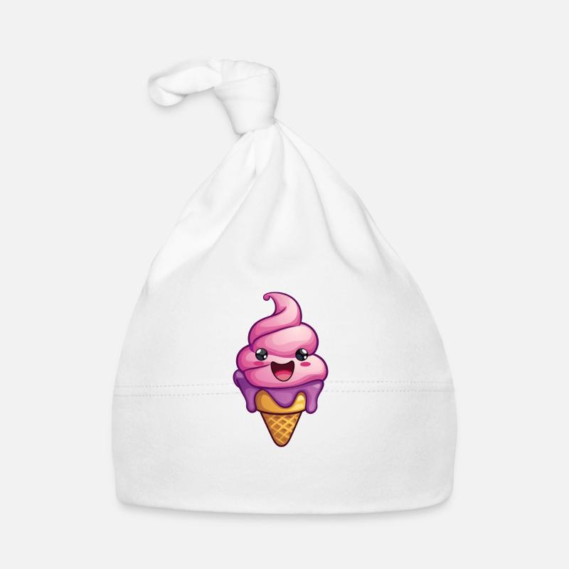 Création de crème glacée souriante Bonnet bio Bébé