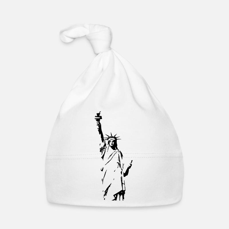 statue de la liberté - Bonnet bio Bébé - blanc