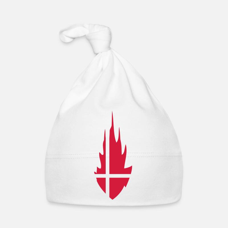 Denmark Danmark Fire Flame Design Baby Bio-Mütze