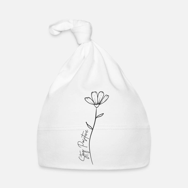 Restez positif Flower Bonnet bio Bébé