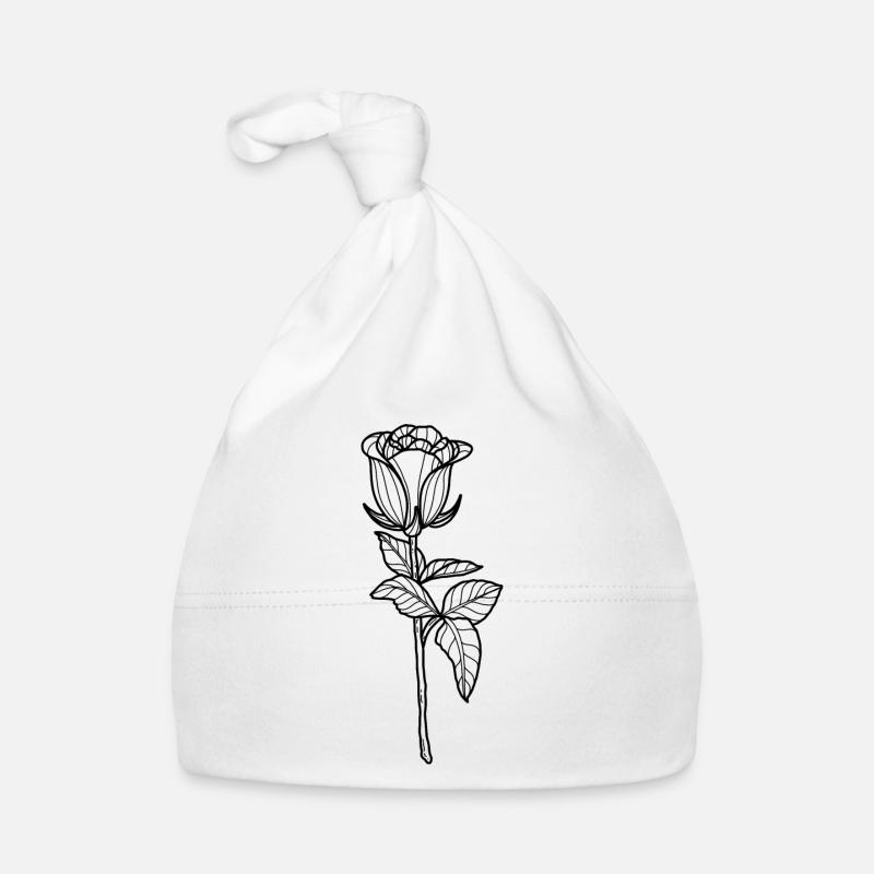 Flower Rose Organic Baby Cap