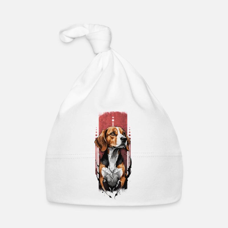 Inquisitive Companion: Beagle Portrait Organic Baby Cap
