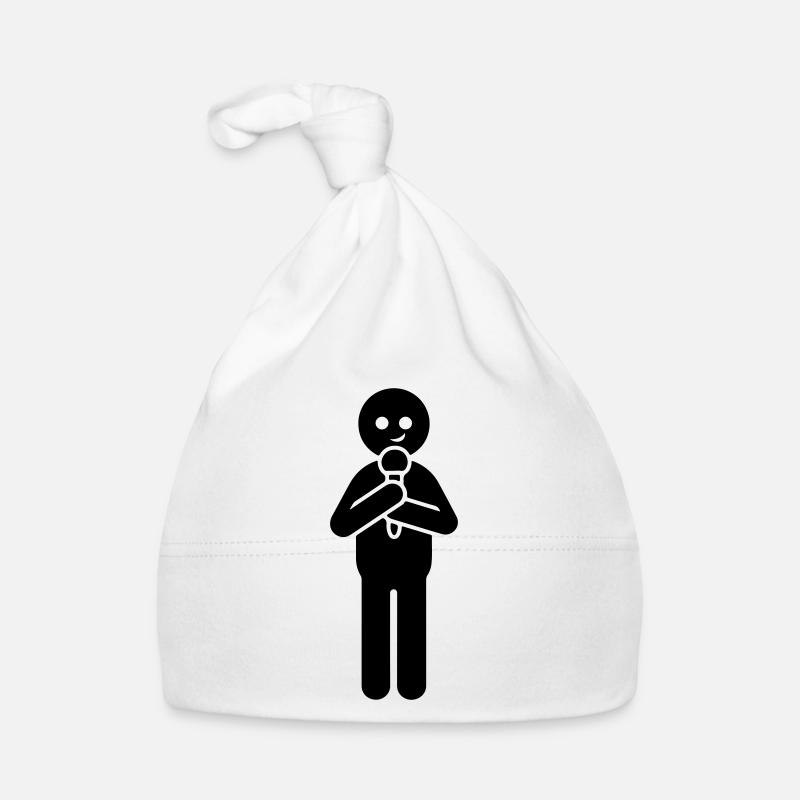 Sänger mit Mikrofon Entertainer Baby Bio-Mütze
