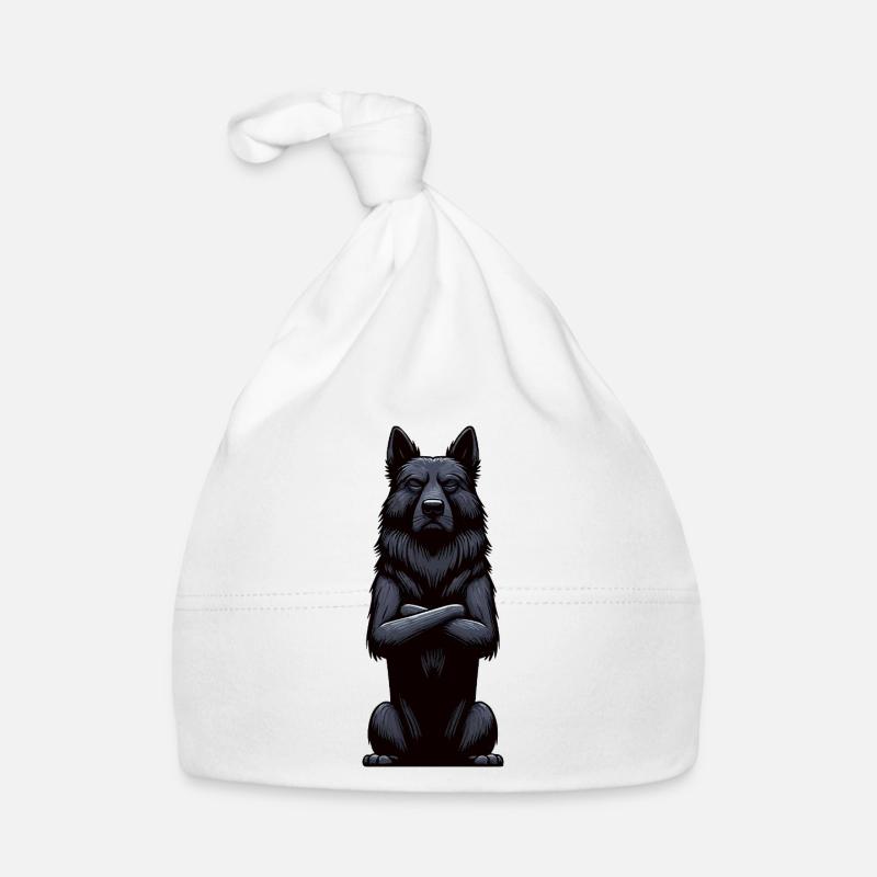 Schwarzer Schäferhund Schäferhundbesitzer  Baby Bio-Mütze