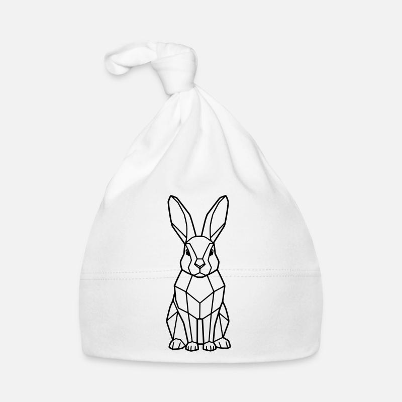 Geometrischer Hase Low Poly Outline Baby Bio-Mütze