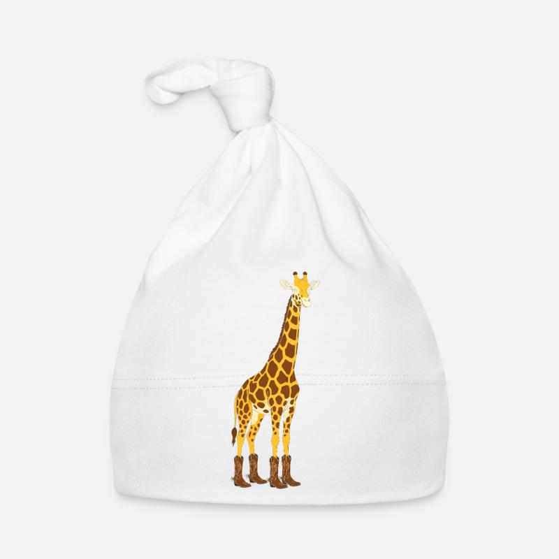 Giraffe mit Stiefel-Statement Baby Bio-Mütze