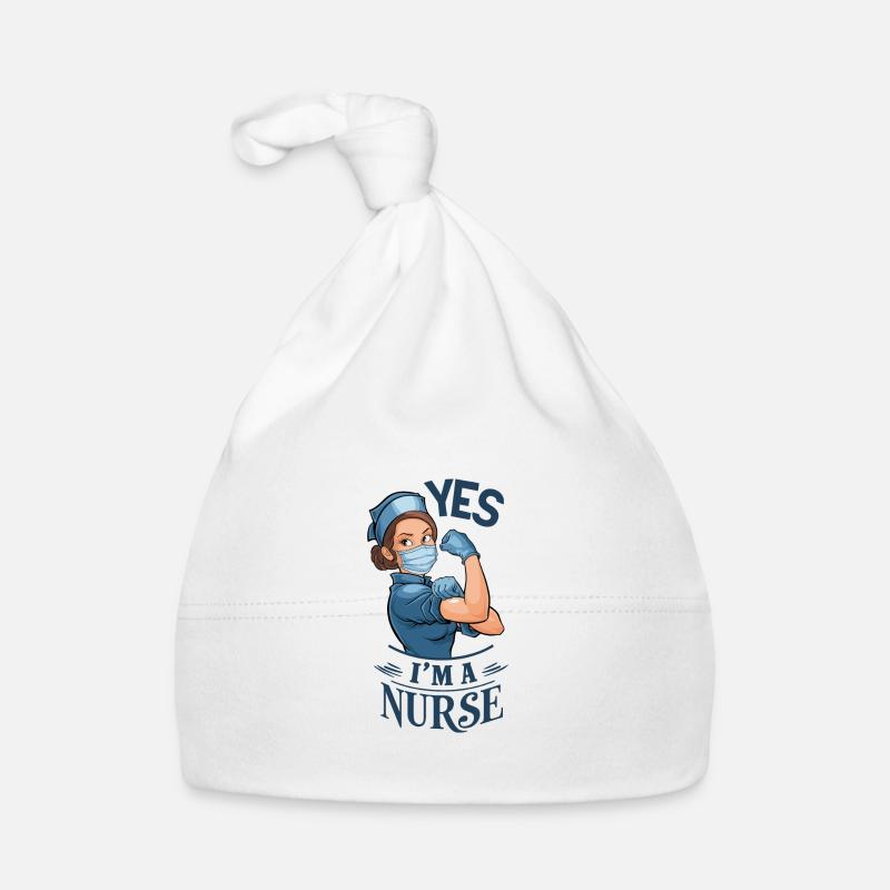 Lustige Krankenschwester mit Humor Baby Bio-Mütze