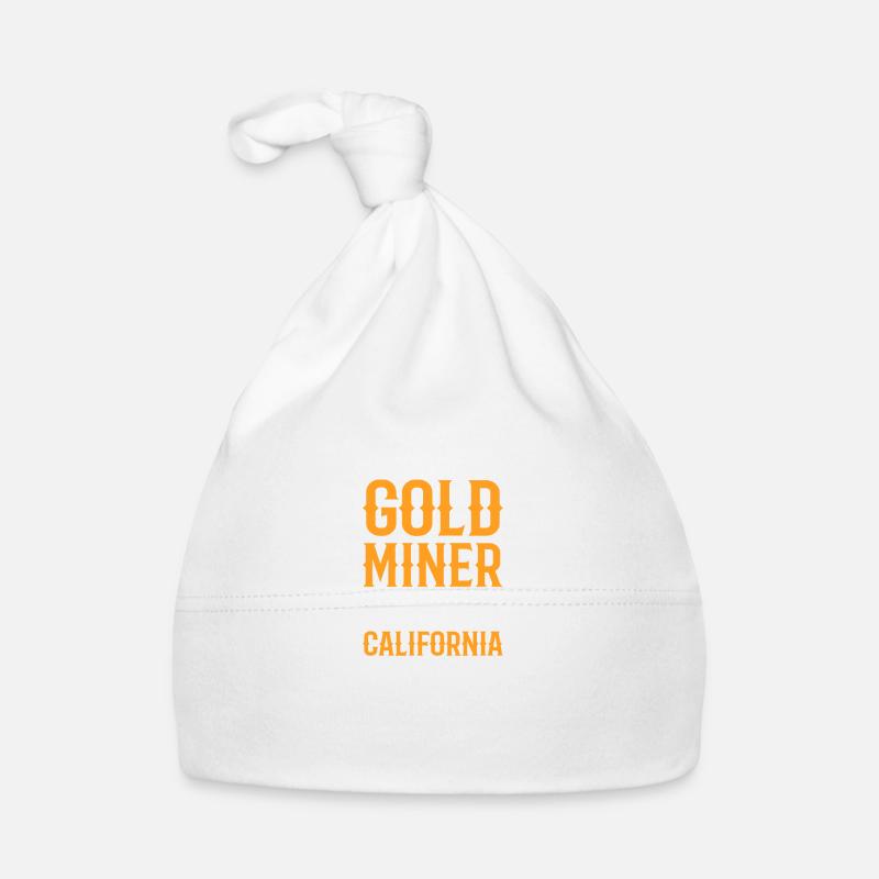 Goldgräber Minenarbeiter Geschenk - Baby Bio-Mütze - Weiß