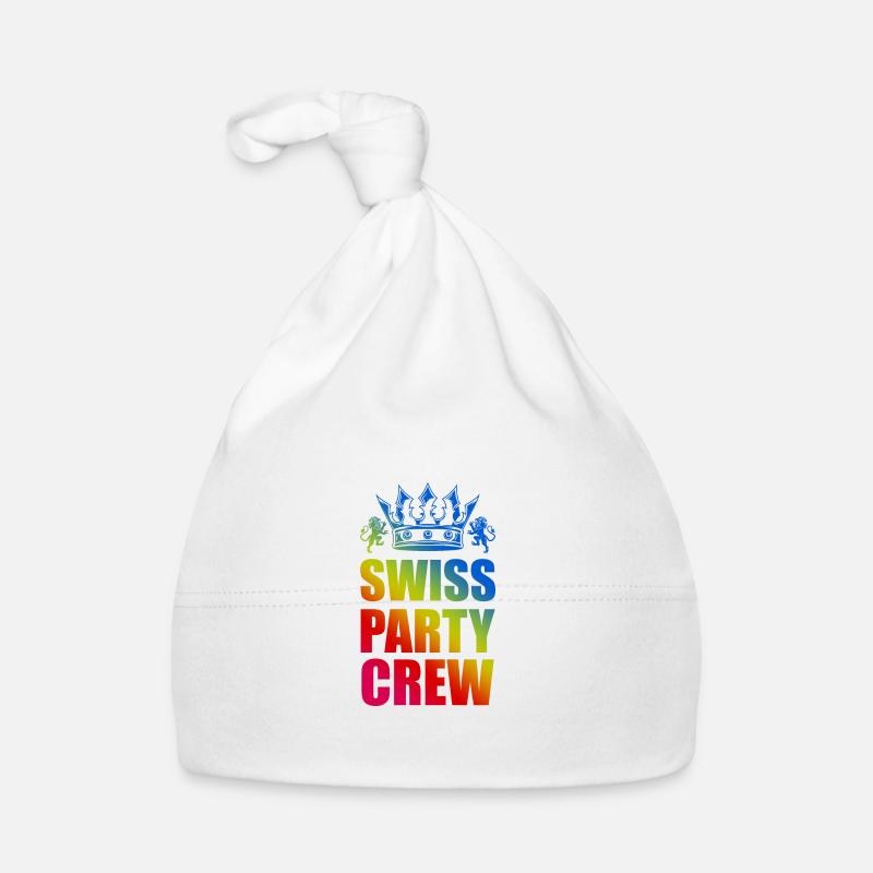 Swiss Party Crew Spruch Schweiz Baby Bio-Mütze