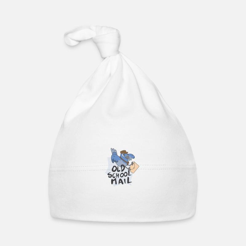 Old School Mail Bird Old School Mail Bird Geschenk Baby Bio-Mütze