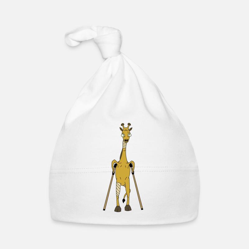 Giraffe on crutches! Organic Baby Cap