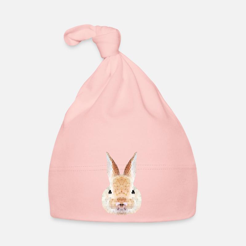 Hase Polygon – Low Poly Baby Bio-Mütze