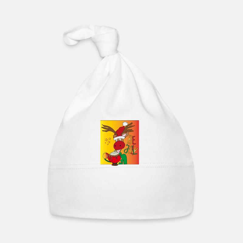 Chocolat chaud Rudolph / Be Jolly - Bonnet bio Bébé - blanc