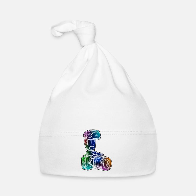 SLR camera with flash Organic Baby Cap