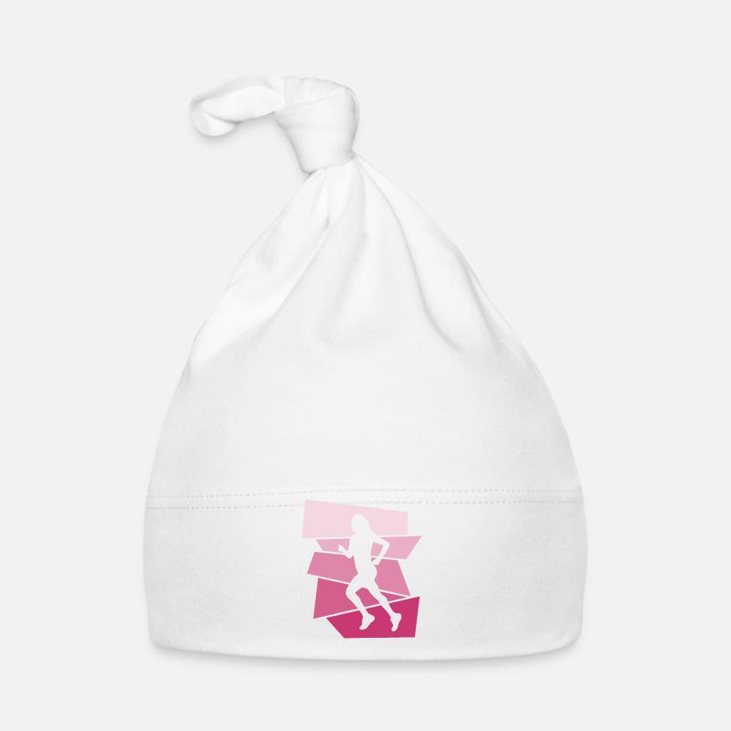 Runner abstract pink Organic Baby Cap