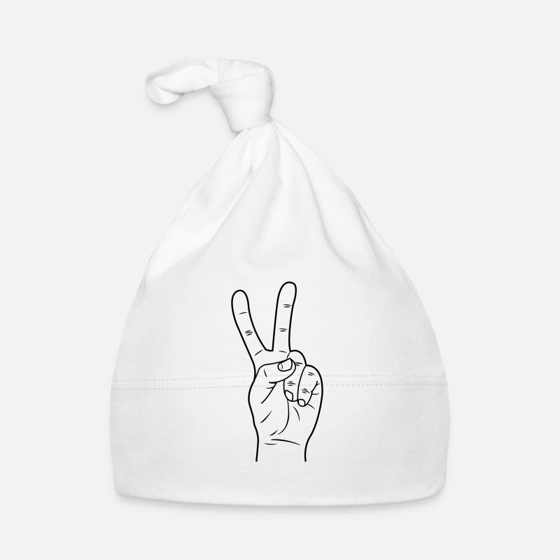 peace hand Organic Baby Cap