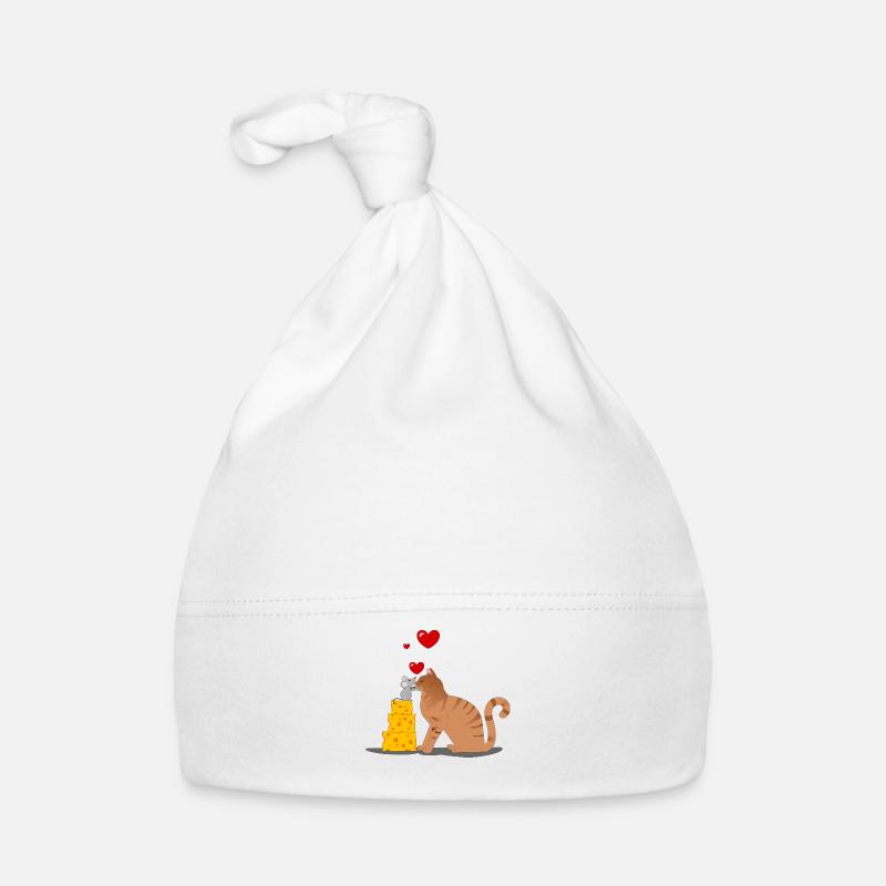 cat and mouse Organic Baby Cap