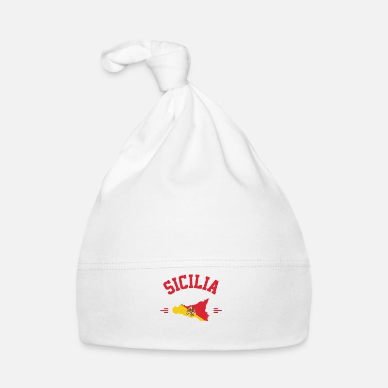 La Sicile dans ton coeur - Bonnet bio Bébé - blanc