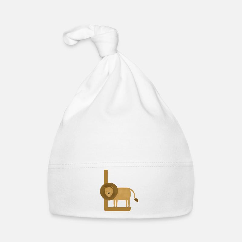 L - LÖWE - ABC, Alphabet, Buchstabe, Tier, Name Baby Bio-Mütze