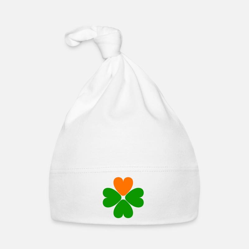 Cœur de trèfle trèfle de la Saint-Patrick Bonnet bio Bébé