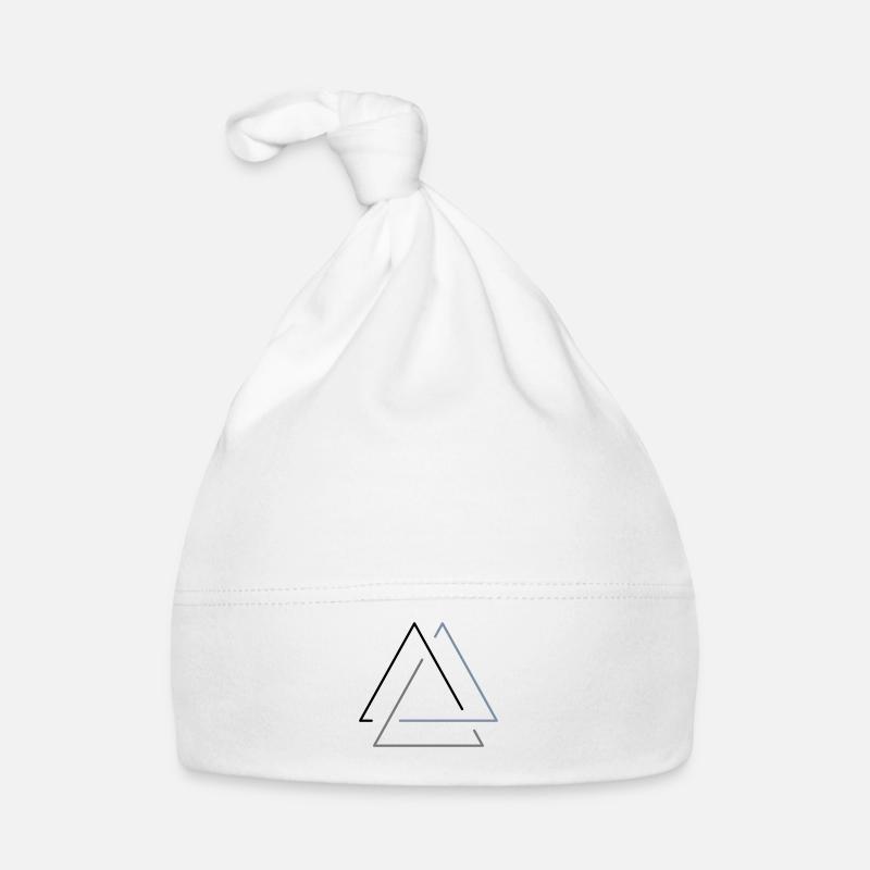 Triangle de Berge – en triade - Bonnet bio Bébé - blanc