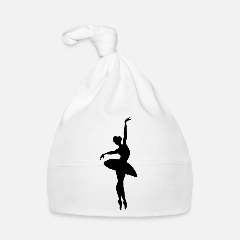 dancer silhouette - Bonnet bio Bébé - blanc