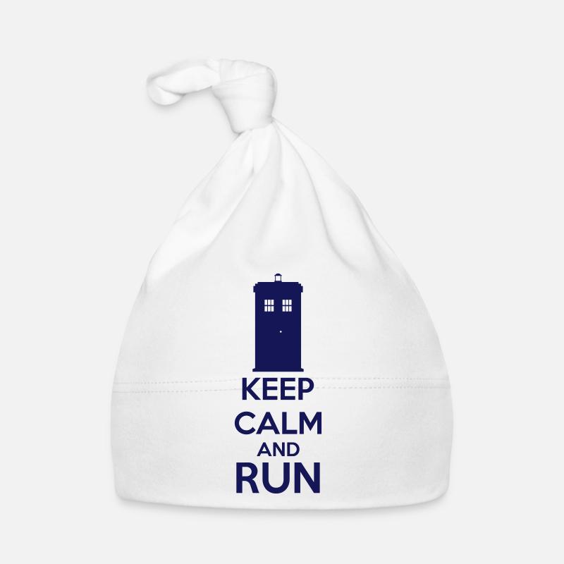 Keep Calm And Run - Bonnet bio Bébé - blanc