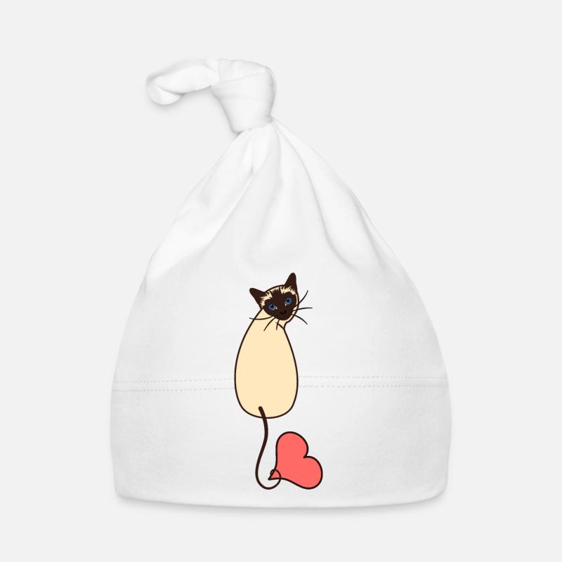 Liebe siamesische Katze Baby Bio-Mütze