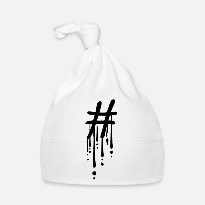 Graffiti drop hashtag Organic Baby Cap