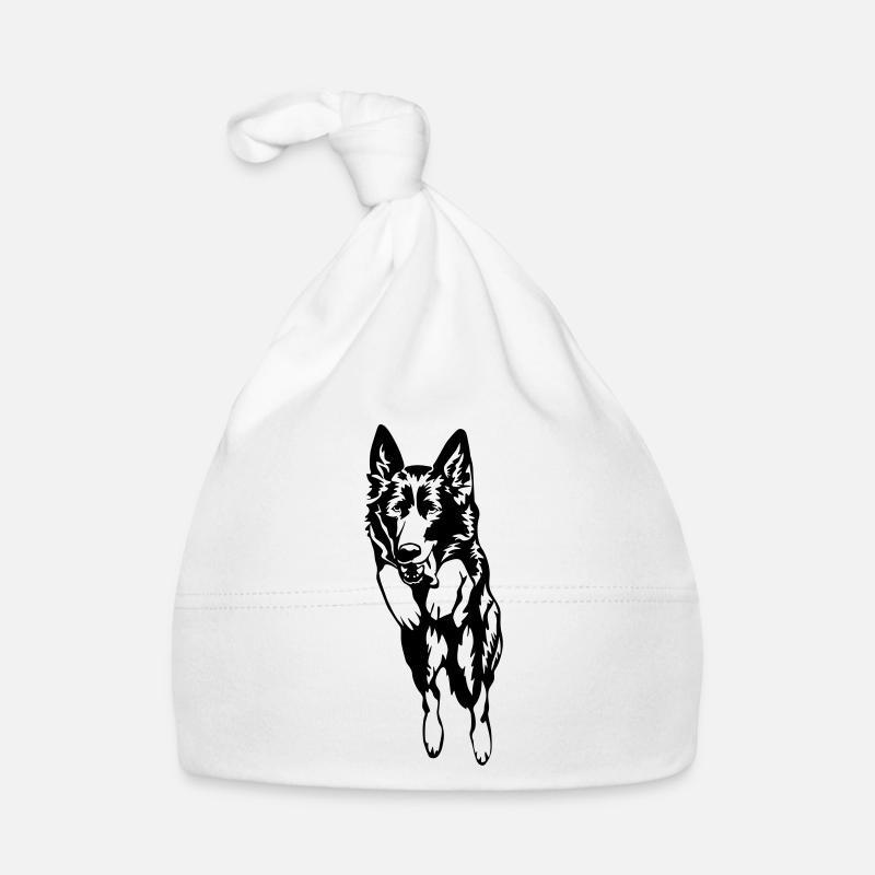 Deutscher Schäferhund - Baby Bio-Mütze - Weiß