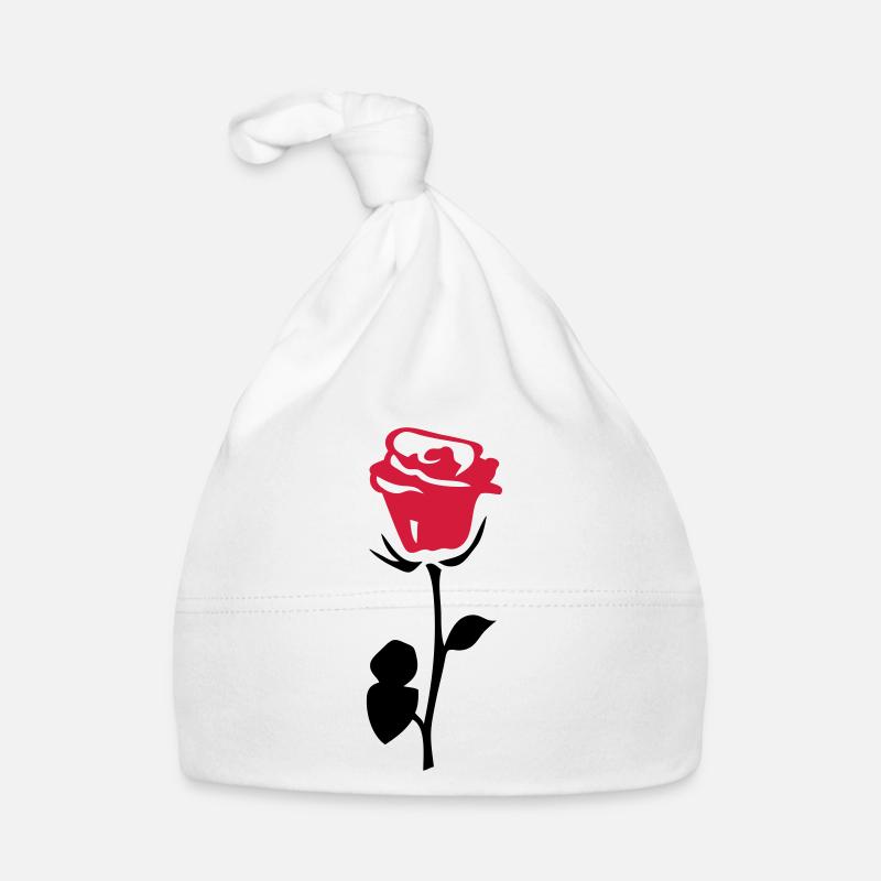 pink flower Organic Baby Cap