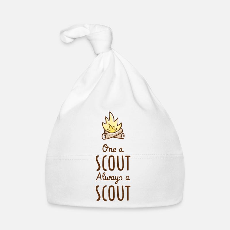 One a scout Always a scout - Organic Baby Cap - white