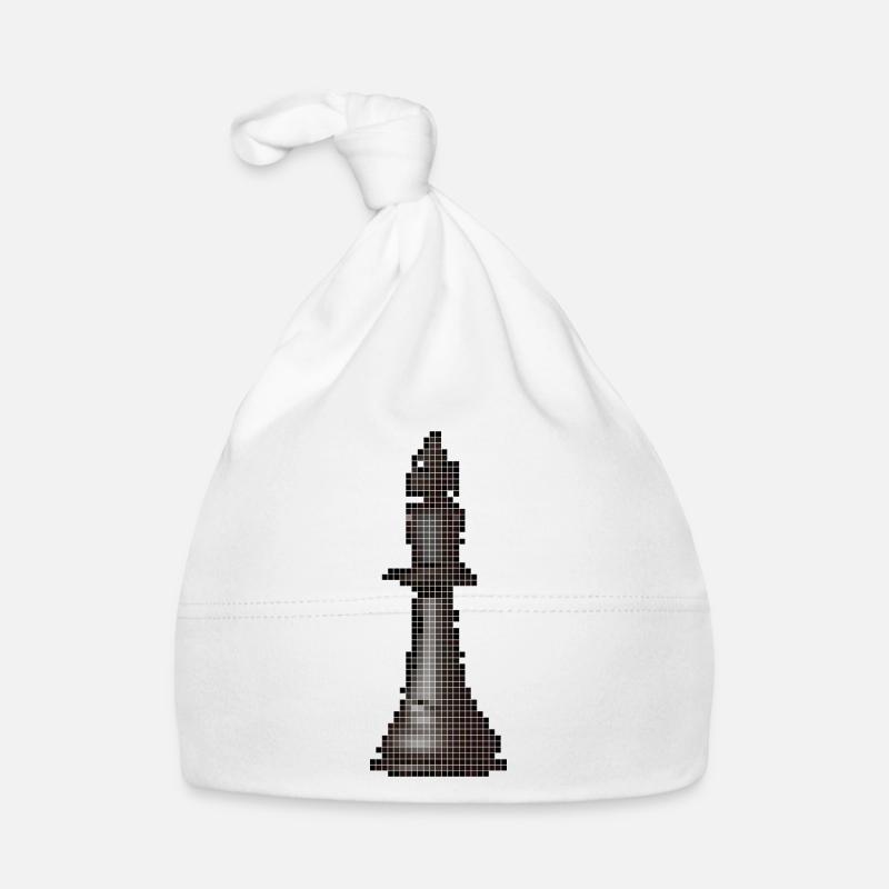 King Chess Piece Jeu d’échecs Échiquier Pixel Bonnet bio Bébé