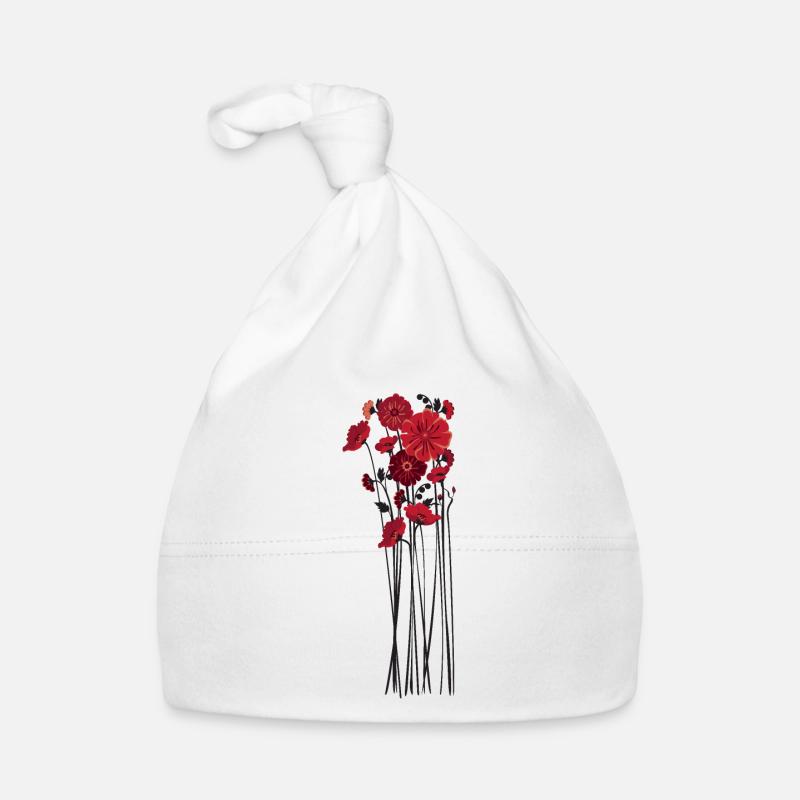 Kiezelblumen Illustration Baby Bio-Mütze
