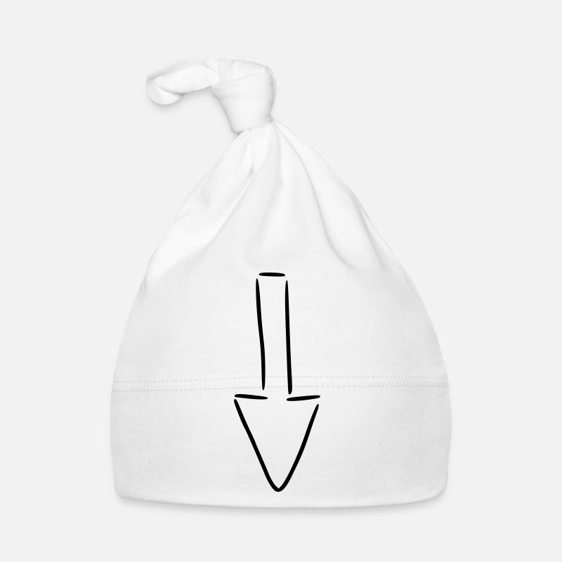 Arrow drawing sketch black Organic Baby Cap