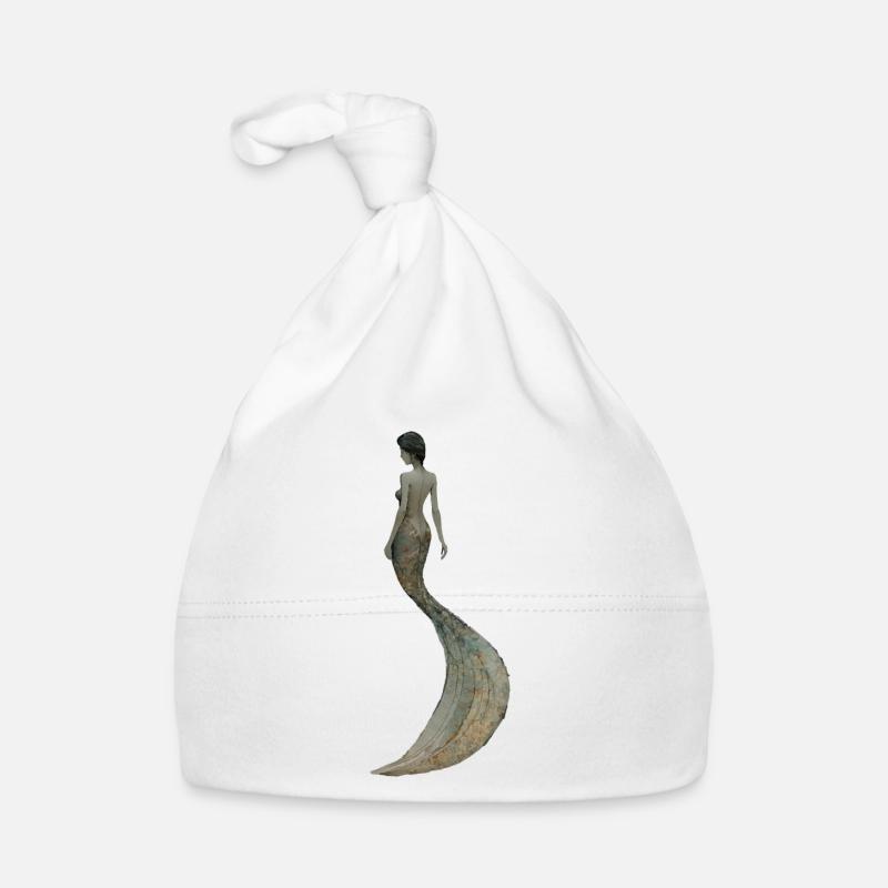 Sirène mystique - Bonnet bio Bébé - blanc