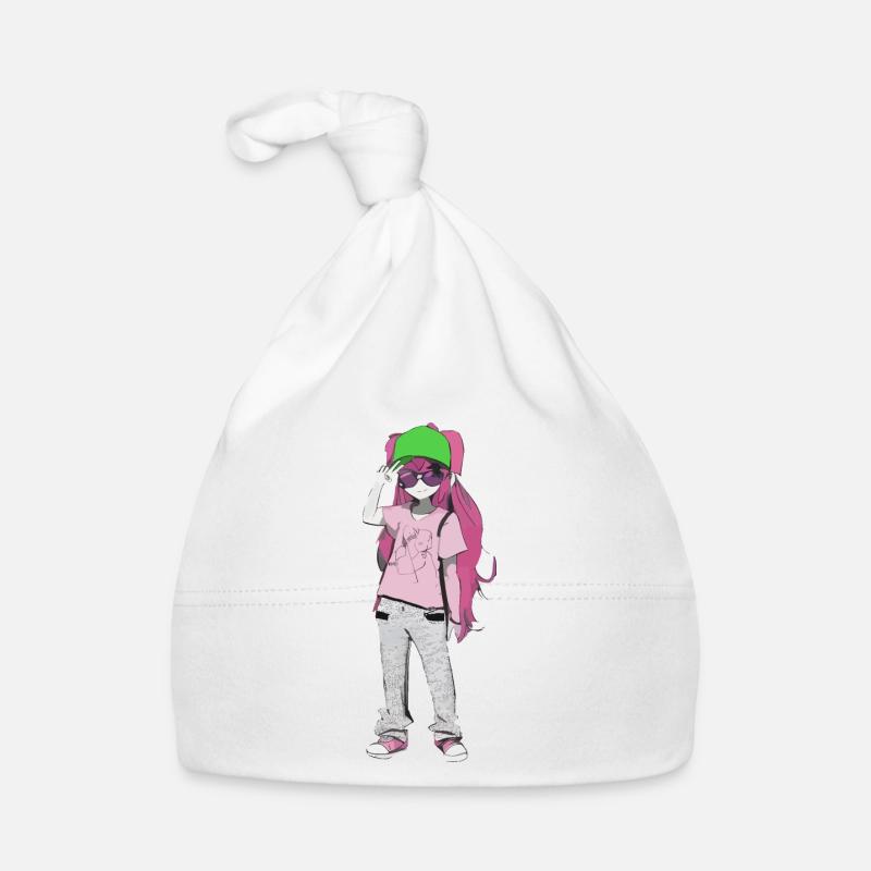Fille - Bonnet bio Bébé - blanc