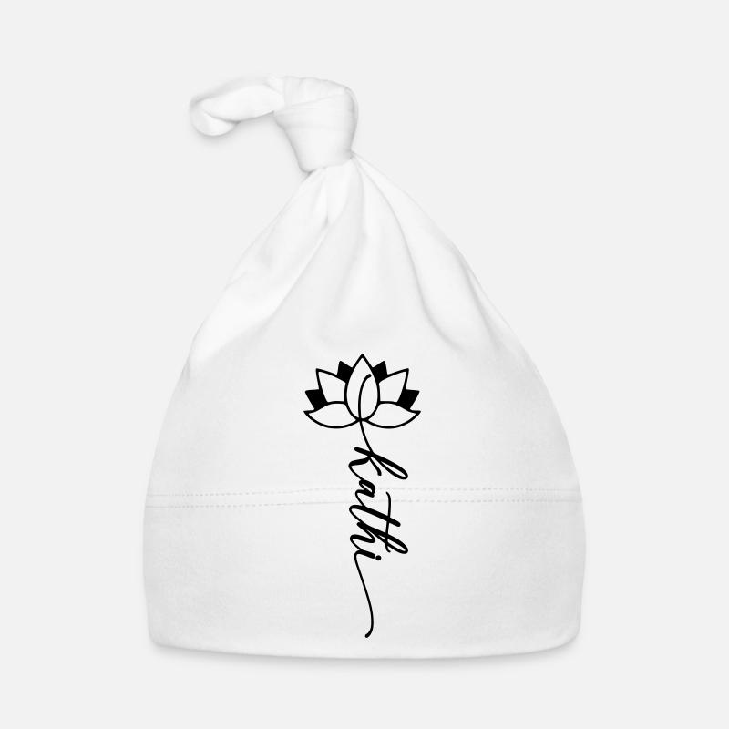 Kathi Name Blumenschrift Baby Bio-Mütze
