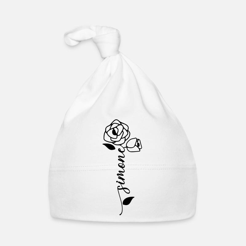 Simone Nom Prénom Nom Fleur Bonnet bio Bébé