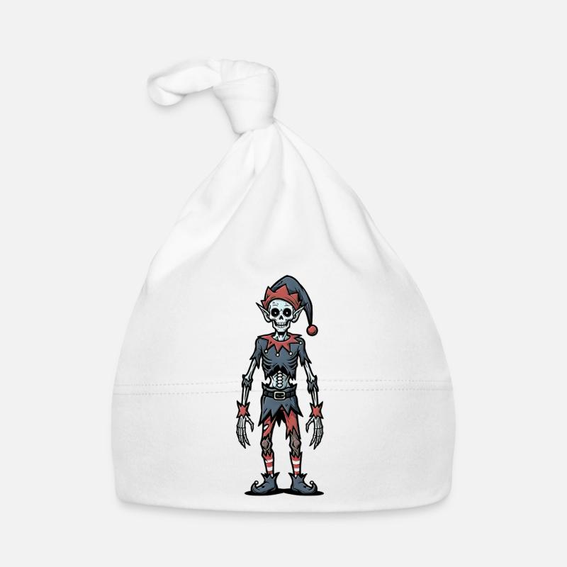 Gruseliges Weihnachtszombie Skelett Wichtel Gothic Baby Bio-Mütze