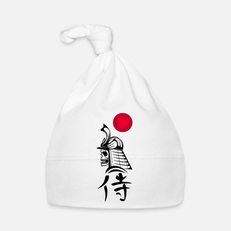 Schwarzer Samurai und Rote Sonne Baby Bio-Mütze