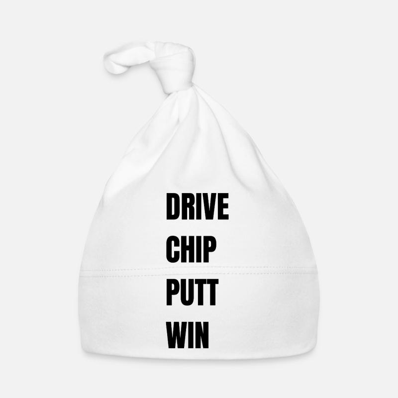 Golf Drive Chip Putt Win - Bonnet bio Bébé - blanc