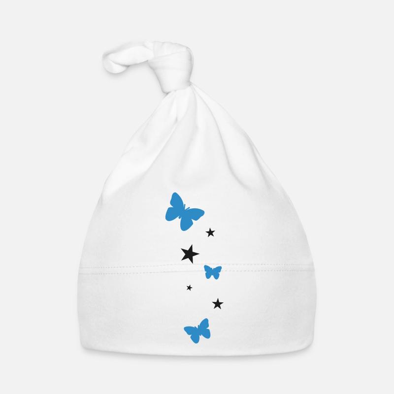 Stars and Butterflys Baby Bio-Mütze
