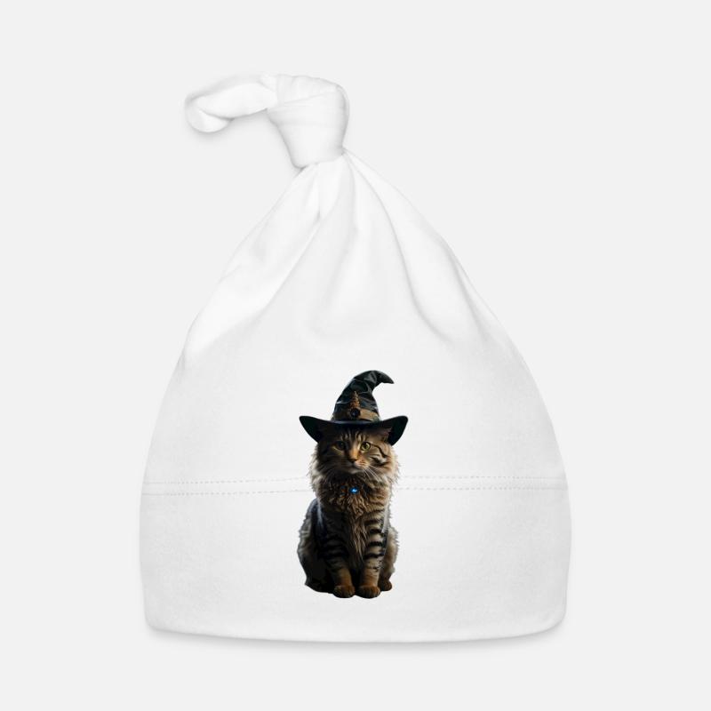 Hexenkater Halloween Baby Bio-Mütze