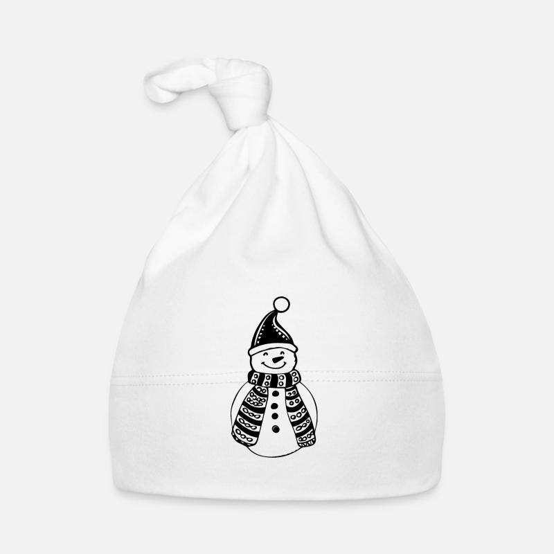 Snowman Organic Baby Cap