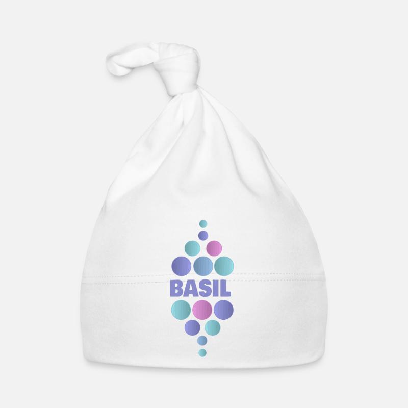 First name Basil Organic Baby Cap