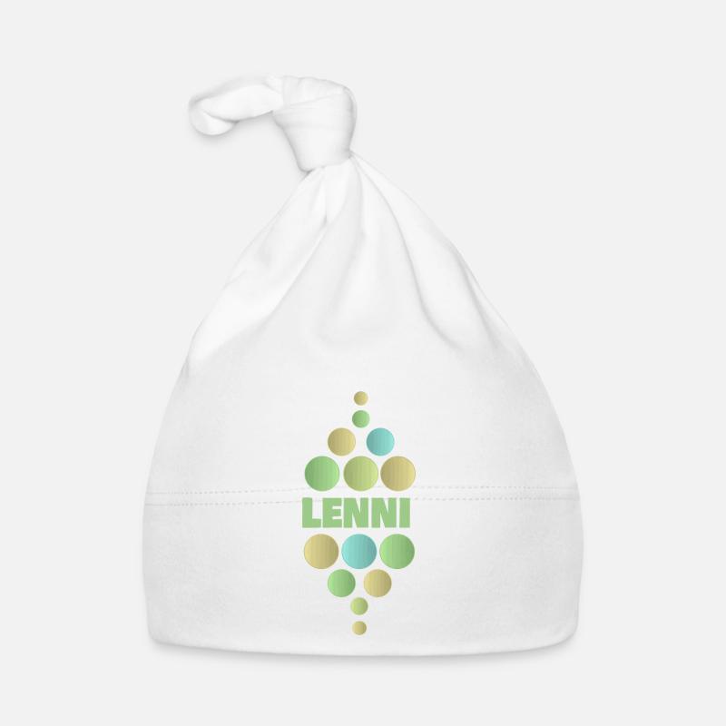 First name Lenni Organic Baby Cap