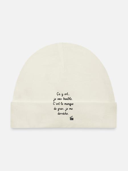 Kaameløtt - Réplique Culte - Citation Karadoc - Bonnet bio Bébé - blanc - Devant